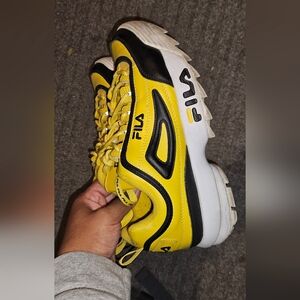 Fila Bold Yellow and Black Athletic Shoes